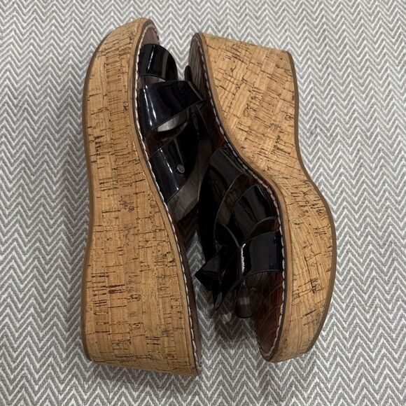 Sam Edelman Raynere  Black Patent Sandals Size 9.5 - Picture 4 of 5